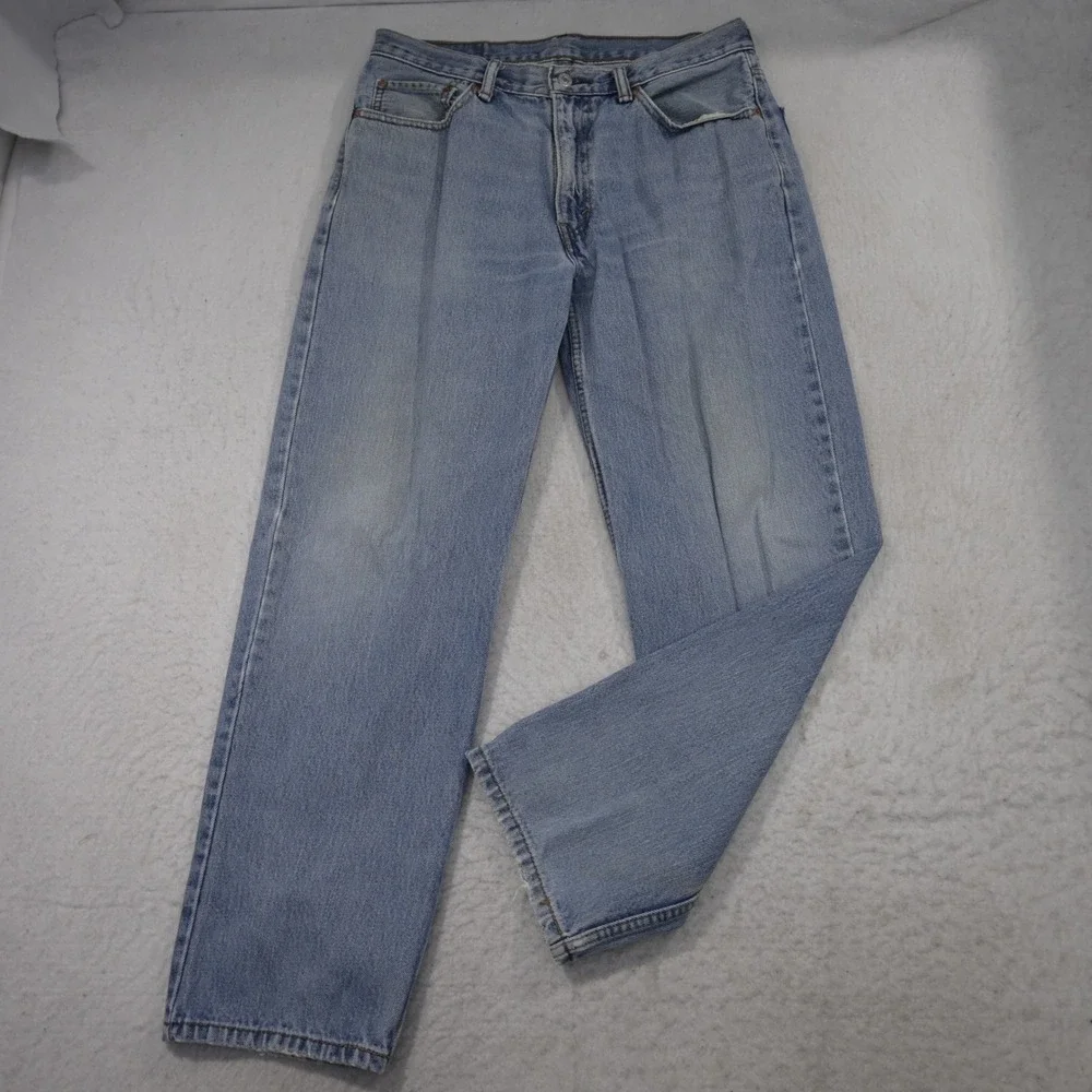 Levi's 550 Jeans Men 34x30 Relaxed Fit Blue Denim‎ Light Wash Tapered Leg